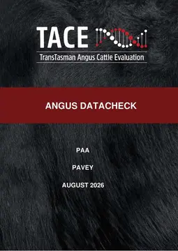 PAA_DATACHECK_REPORT Cover Page